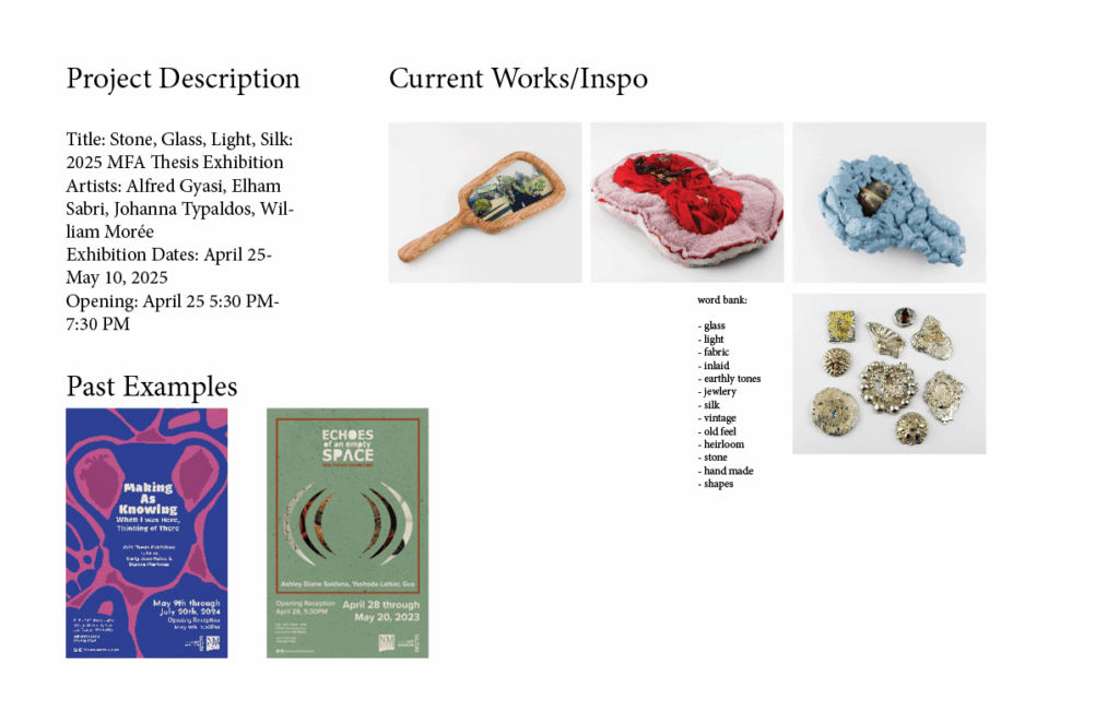 Mood board for MFA 2025 1
